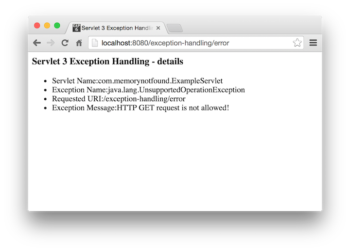 500 servlet 3 exception handling example