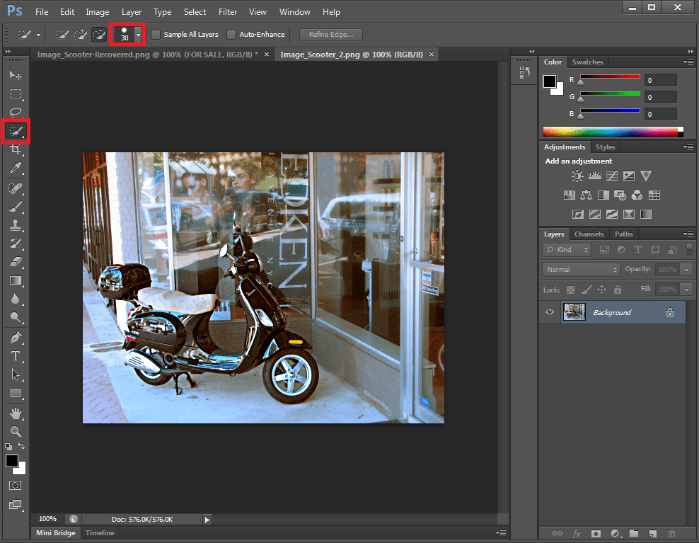 Remove an object/a person from a background