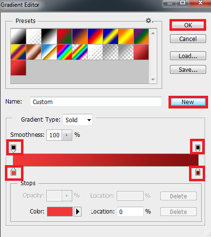 Где находится gradient editor в фотошопе