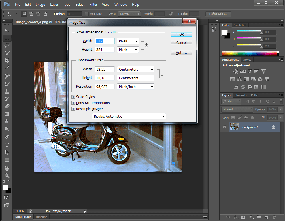 photoshop action to resize images