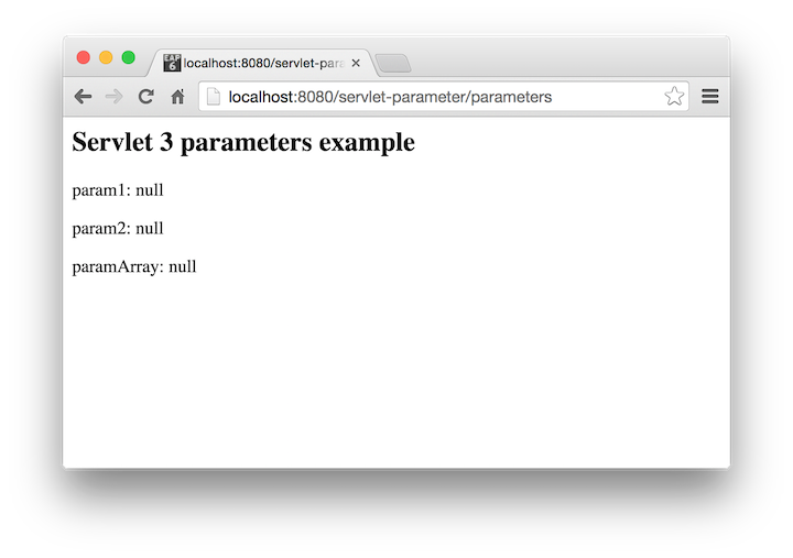 Servlet HTTP Request Parameters no parameters